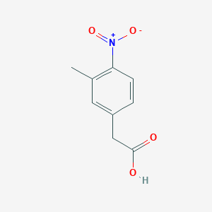 molecular formula C9H9NO4 B169445 2-(3-甲基-4-硝基苯基)乙酸 CAS No. 143665-37-6