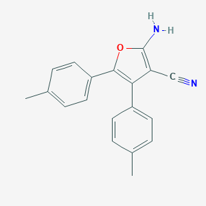molecular formula C19H16N2O B169456 2-氨基-4,5-双(4-甲基苯基)呋喃-3-腈 CAS No. 187793-06-2
