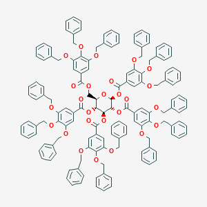 molecular formula C146H122O26 B016947 1,2,3,4,6-Penta-O-(3,4,5-tri-O-benzylgalloyl)-b-D-glucopyranose CAS No. 122625-60-9