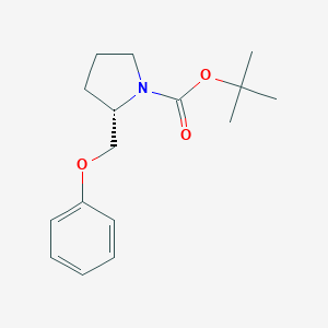 molecular formula C16H23NO3 B169481 (S)-tert-Butyl 2-(phenoxymethyl)pyrrolidine-1-carboxylate CAS No. 174213-51-5