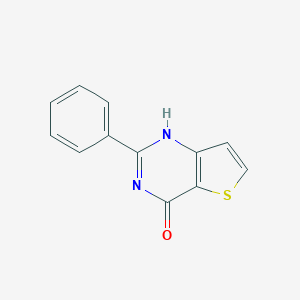 molecular formula C12H8N2OS B169485 2-苯基噻吩并[3,2-d]嘧啶-4-醇 CAS No. 18678-14-3