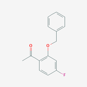 molecular formula C15H13FO2 B169487 1-(2-(苯甲氧基)-4-氟苯基)乙酮 CAS No. 106245-03-8
