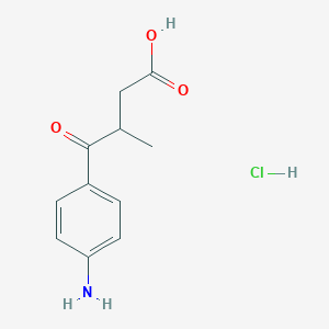 molecular formula C11H14ClNO3 B169494 4-(4-氨基苯基)-3-甲基-4-氧代丁酸盐酸盐 CAS No. 120757-13-3