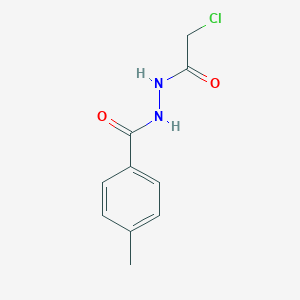 molecular formula C10H11ClN2O2 B169501 N'-(2-chloroacetyl)-4-methylbenzohydrazide CAS No. 199938-21-1