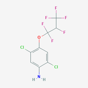 molecular formula C9H5Cl2F6NO B169523 2,5-Dichloro-4-(1,1,2,3,3,3-hexafluoropropoxy)aniline CAS No. 103015-84-5