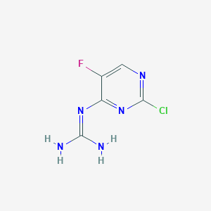 molecular formula C5H5ClFN5 B169589 N-(2-Chloro-5-fluoro-pyrimidin-4-yl)-guanidine CAS No. 145694-76-4