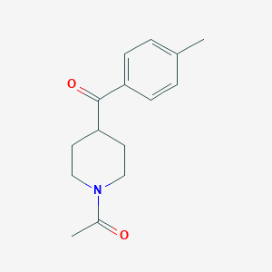 molecular formula C15H19NO2 B016963 1-Acetyl-4-(p-methylbenzoyl)piperidine CAS No. 887352-19-4