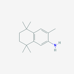 molecular formula C15H23N B169635 3,5,5,8,8-Pentamethyl-5,6,7,8-tetrahydronaphthalen-2-amine CAS No. 116233-17-1