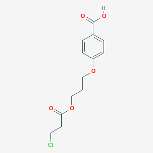 molecular formula C13H15ClO5 B169668 4-(3-((3-氯丙酰基)氧基)丙氧基)苯甲酸 CAS No. 182922-16-3