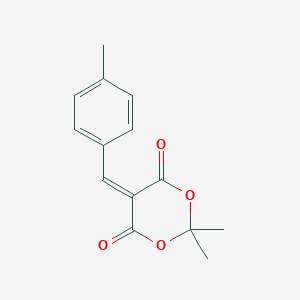 molecular formula C14H14O4 B169684 2,2-Dimethyl-5-(4-methylbenzylidene)-1,3-dioxane-4,6-dione CAS No. 15795-51-4