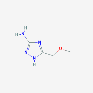 molecular formula C4H8N4O B169688 3-(甲氧基甲基)-1H-1,2,4-三唑-5-胺 CAS No. 105445-19-0