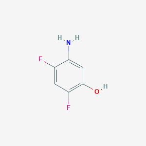 molecular formula C6H5F2NO B169713 5-氨基-2,4-二氟苯酚 CAS No. 113512-71-3