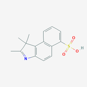 molecular formula C15H15NO3S B169714 1,1,2-Trimethyl-1H-benzo[e]indole-6-sulfonic acid CAS No. 146384-40-9