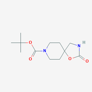 molecular formula C12H20N2O4 B169737 叔丁基 2-氧代-1-氧杂-3,8-二氮螺[4.5]癸烷-8-羧酸酯 CAS No. 169206-55-7