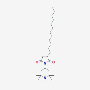 molecular formula C26H48N2O2 B016976 2,5-吡咯烷二酮，3-十二烷基-1-(1,2,2,6,6-五甲基-4-哌啶基)- CAS No. 106917-30-0