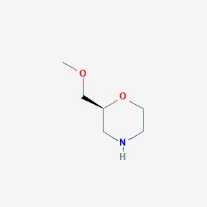 molecular formula C6H13NO2 B169766 (2S)-2-(methoxymethyl)morpholine CAS No. 157791-20-3