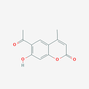 molecular formula C12H10O4 B169767 6-乙酰基-7-羟基-4-甲基-2H-香豆素-2-酮 CAS No. 16555-98-9