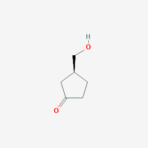 molecular formula C6H10O2 B169769 (S)-3-(羟甲基)环戊酮 CAS No. 113681-11-1
