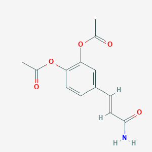 molecular formula C13H13NO5 B169772 3,4-Diacetoxycinnamamide CAS No. 129488-34-2