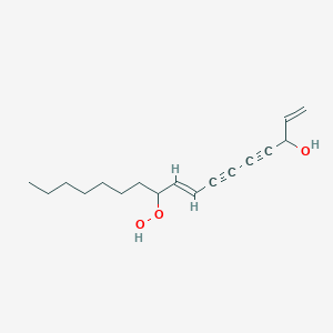 molecular formula C17H24O3 B169794 (3R,8E,10S)-10-hydroperoxyheptadeca-1,8-dien-4,6-diyn-3-ol CAS No. 141947-42-4