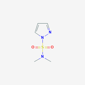 molecular formula C5H9N3O2S B169804 1-(二甲基氨磺酰基)吡唑 CAS No. 133228-21-4
