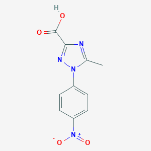molecular formula C10H8N4O4 B169810 5-甲基-1-(4-硝基苯基)-1H-1,2,4-三唑-3-羧酸 CAS No. 1025-88-3