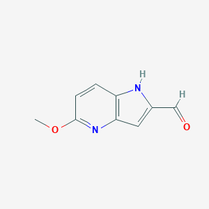 molecular formula C9H8N2O2 B169822 5-甲氧基-1H-吡咯并[3,2-b]吡啶-2-甲醛 CAS No. 17288-50-5