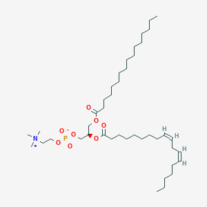 molecular formula C42H80NO8P B169854 1-hexadecanoyl-2-(9Z,12Z-octadecadienoyl)-sn-glycero-3-phosphocholine CAS No. 17708-90-6