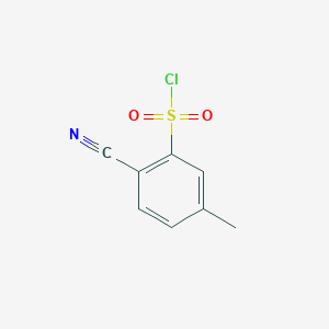 molecular formula C8H6ClNO2S B169888 2-Cyano-5-methylbenzenesulfonyl chloride CAS No. 197960-31-9