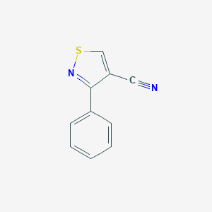 molecular formula C10H6N2S B169891 3-Phenylisothiazole-4-carbonitrile CAS No. 13950-68-0