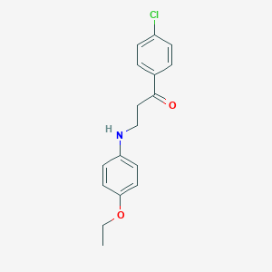 molecular formula C17H18ClNO2 B169902 1-(4-Chlorophenyl)-3-(4-ethoxyanilino)-1-propanone CAS No. 175783-75-2