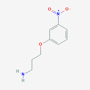 molecular formula C9H12N2O3 B169909 3-(3-Nitrophenoxy)propan-1-amine CAS No. 116753-51-6