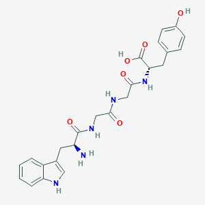 molecular formula C24H27N5O6 B169928 L-Tyrosine, L-tryptophylglycylglycyl- CAS No. 15035-25-3