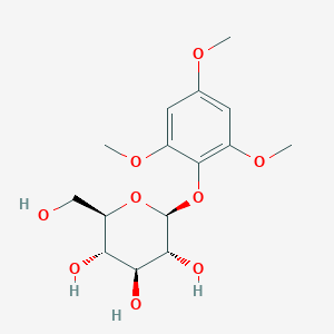 molecular formula C15H22O9 B169981 （2R,3S,4S,5R,6S）-2-(羟甲基)-6-(2,4,6-三甲氧基苯氧基)四氢-2H-吡喃-3,4,5-三醇 CAS No. 125288-25-7