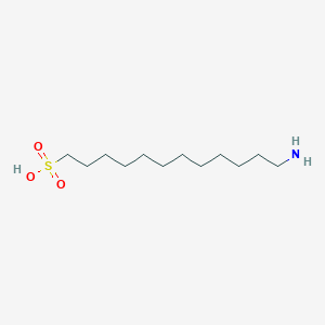 molecular formula C12H27NO3S B169986 12-Aminododecane-1-sulfonic acid CAS No. 160799-46-2
