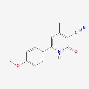 molecular formula C14H12N2O2 B169999 2-Hydroxy-6-(4-methoxyphenyl)-4-methylpyridine-3-carbonitrile CAS No. 109273-57-6
