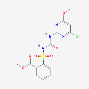 B170012 methyl 2-(N-(4-chloro-6-methoxypyrimidin-2-ylcarbamoyl)sulfamoyl)benzoate CAS No. 128569-20-0