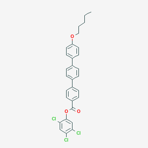 molecular formula C30H25Cl3O3 B170016 2,4,5-Trichlorophenyl 4''-(pentyloxy)-[1,1':4',1''-terphenyl]-4-carboxylate CAS No. 158937-65-6