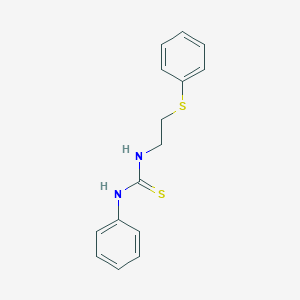 molecular formula C15H16N2S2 B170023 1-苯基-3-(2-(苯硫基)乙基)硫脲 CAS No. 13084-43-0