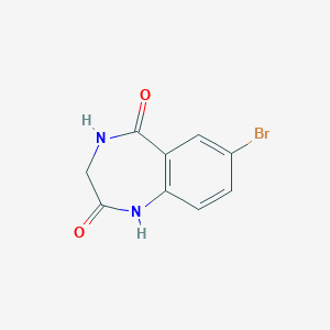 molecular formula C9H7BrN2O2 B170033 7-溴-3,4-二氢-1H-苯并[e][1,4]二氮杂卓-2,5-二酮 CAS No. 195986-74-4