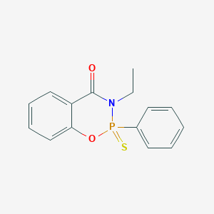 B170067 2-Phenyl-3-ethyl-2,3-dihydro-4H-1,3,2-benzoxazaphosphorin-4-one 2-sulfide CAS No. 198767-46-3