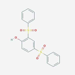 molecular formula C18H14O5S2 B170072 2,4-双(苯磺酰基)苯酚 CAS No. 177325-75-6