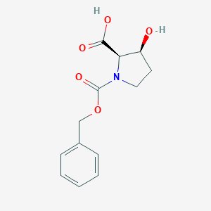 molecular formula C13H15NO5 B170077 (2R,3S)-3-羟基-1-苯甲氧羰基吡咯烷-2-羧酸 CAS No. 174389-11-8