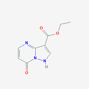 molecular formula C9H9N3O3 B170084 7-羟基吡唑并[1,5-a]嘧啶-3-羧酸乙酯 CAS No. 104556-86-7