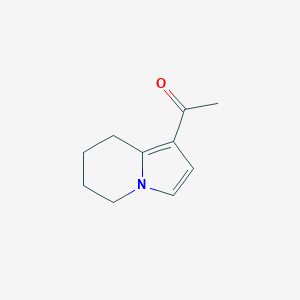molecular formula C10H13NO B170158 1-(5,6,7,8-Tetrahydroindolizin-1-yl)ethanone CAS No. 199192-11-5