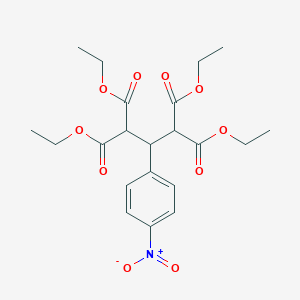 molecular formula C21H27NO10 B170165 Tetraethyl 2-(4-nitrophenyl)propane-1,1,3,3-tetracarboxylate CAS No. 126989-14-8