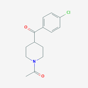 molecular formula C14H16ClNO2 B017023 1-[4-(4-氯苯甲酰)哌啶-1-基]乙酮 CAS No. 59084-15-0
