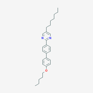 molecular formula C28H36N2O B170244 5-庚基-2-(4'-(戊氧基)-[1,1'-联苯]-4-基)嘧啶 CAS No. 107215-52-1