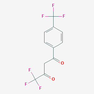 molecular formula C11H6F6O2 B170302 4,4,4-Trifluoro-1-(4-trifluoromethylphenyl)-1,3-butanedione CAS No. 165328-10-9