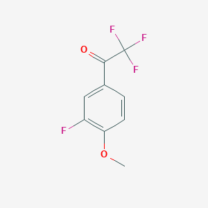 molecular formula C9H6F4O2 B170329 2,2,2-三氟-1-(3-氟-4-甲氧基苯基)乙酮 CAS No. 132734-54-4